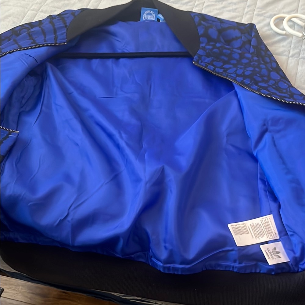 Men's Blue Patterned Jacket - Picture 6 of 6